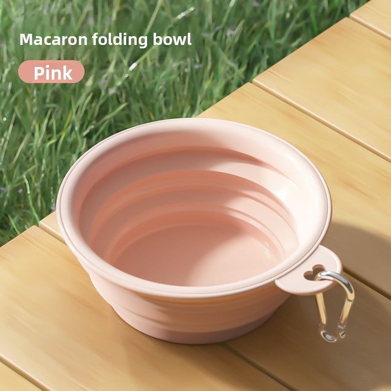 Foldable Food-Grade Silicone Pet Bowl for Travel in 350ml and 650ml Sizes for Pets