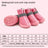 Breathable mesh puppy shoes with TPR soles in Red and White Check Waterproof, side view