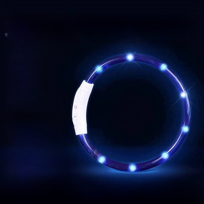 Trim to fit LED dog collar glowing in bright colour, product image 32