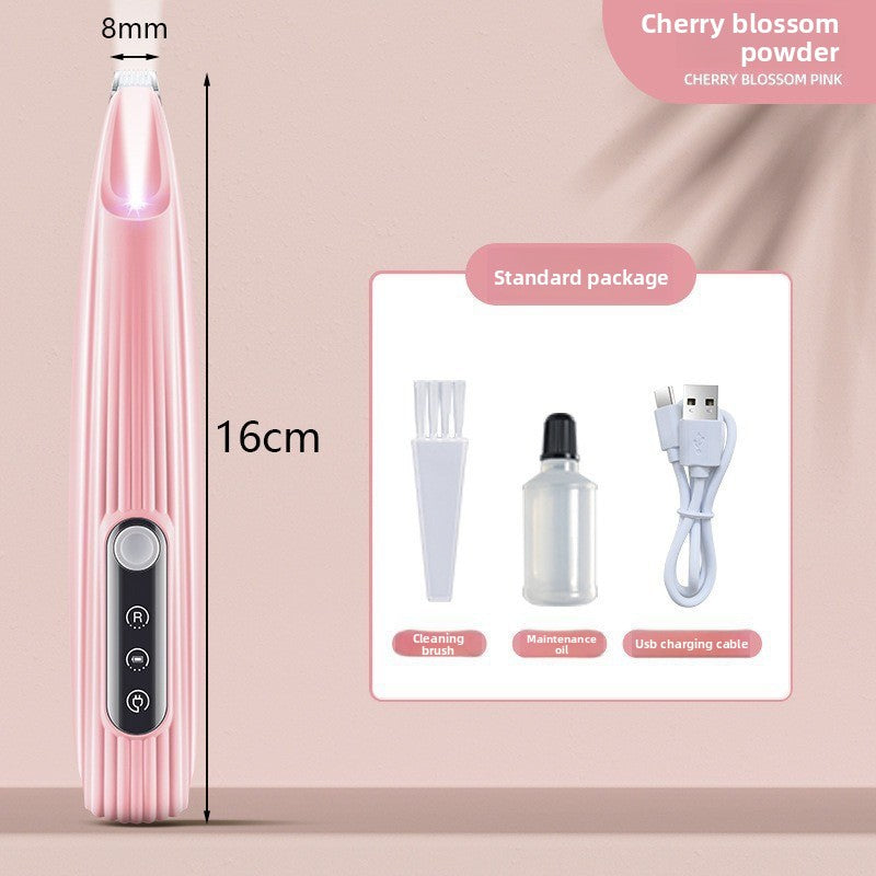 Silent Rotary Paw and Leg Hair Trimmer for Dogs with Protective Cap
