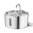 Stainless Steel Pet Water Fountain, 2.2L Capacity with Filters, Quiet USB Pump