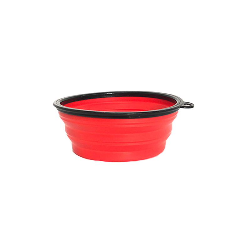 Foldable Silicone Dog Travel Bowl with Clip, Collapsible