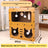 Cardboard cat house with built-in scratching board, photo from another angle