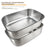 Stainless Steel Open Cat Litter Box, Oval Anti-Splash Tray