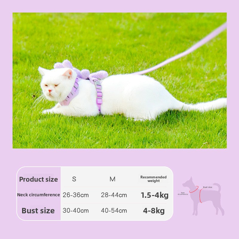 Reflective harness and lead set for dogs and cats, ideal for everyday use