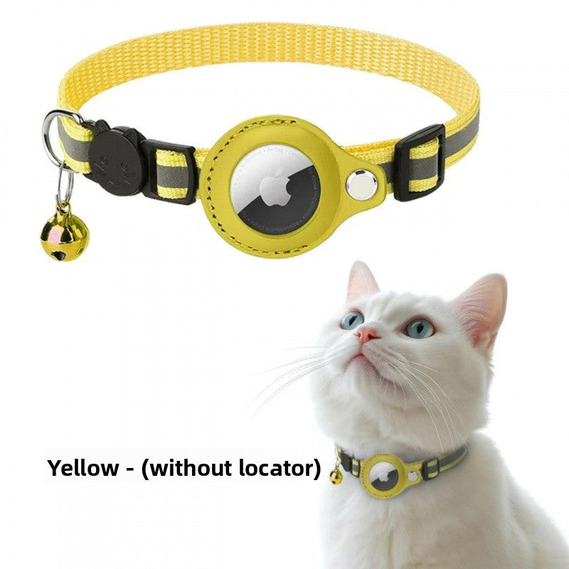 Slim polyester cat collar with bell and AirTag holder, tag not included, product image 8