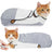 Grey pet grooming swaddle bag for dogs and cats, available in 2 styles, image 5