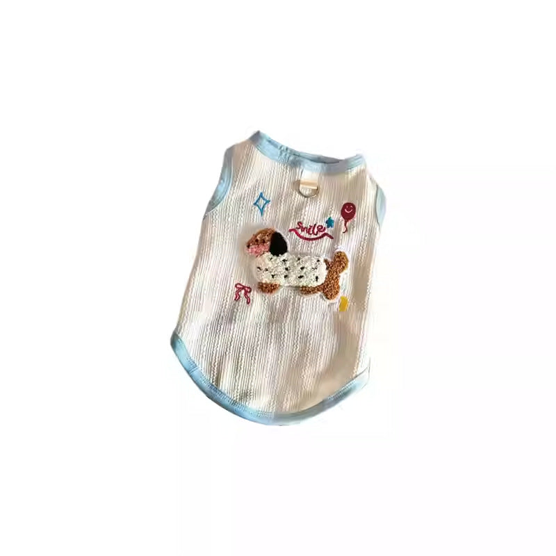 Dachshund print dog vest with lead ring, available in 4 colours, image 5