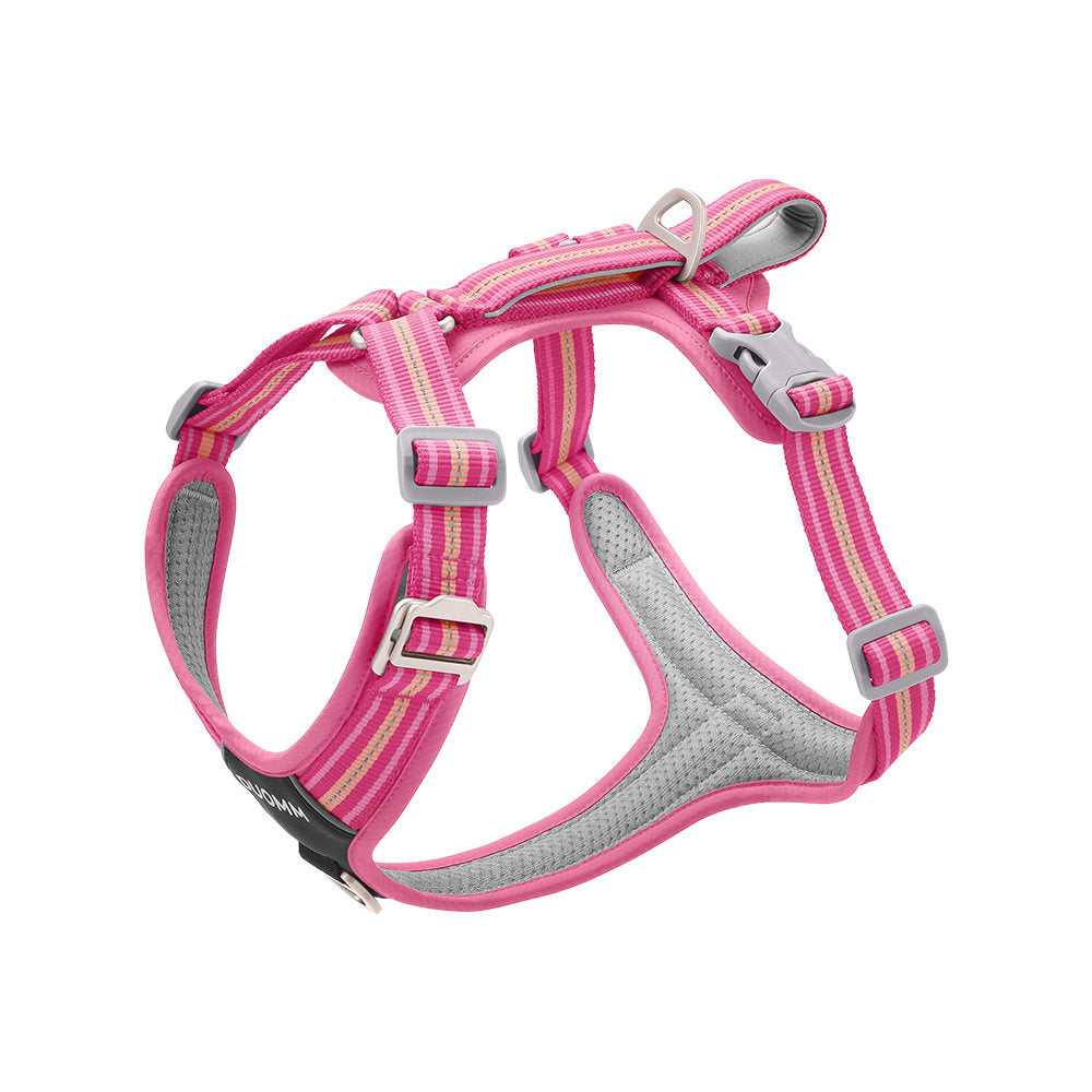 Polyester dog harness and 2.5m lead in khaki and black