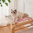 Wall mounted wooden cat hammock with removable padded mat, view 1 of 12