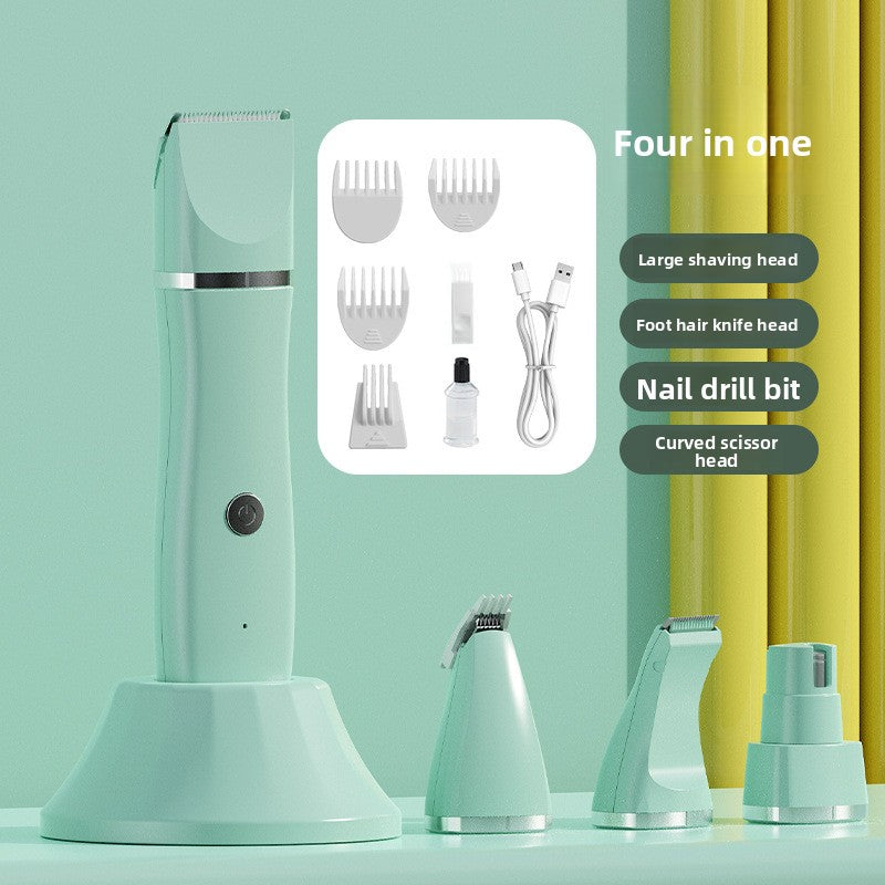 4-in-1 Rechargeable Pet Clipper and Paw Trimmer with Charging Base