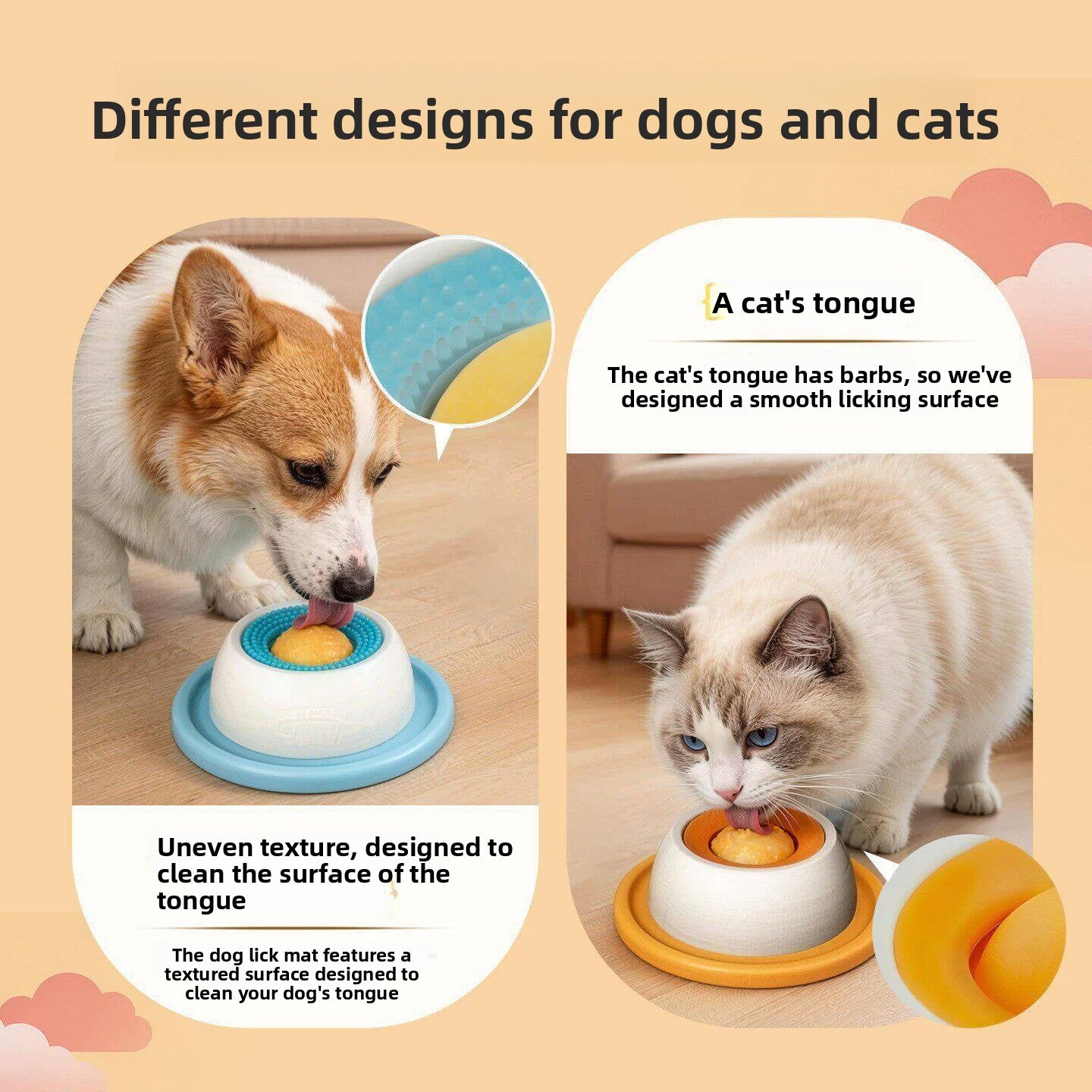 Interactive Slow Feeder Lick Bowl for Dogs and Cats to Slow Eating and Reduce Boredom