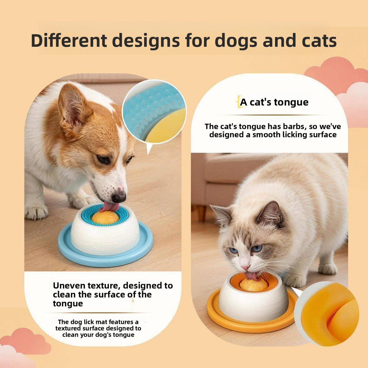 Interactive Slow Feeder Lick Bowl for Dogs and Cats to Slow Eating and Reduce Boredom