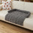 Dark grey twist plush mat for dogs and cats