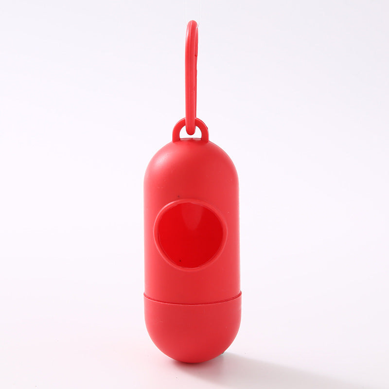 Pet Waste Bag Dispenser Capsule with One-Handed Tear-Off
