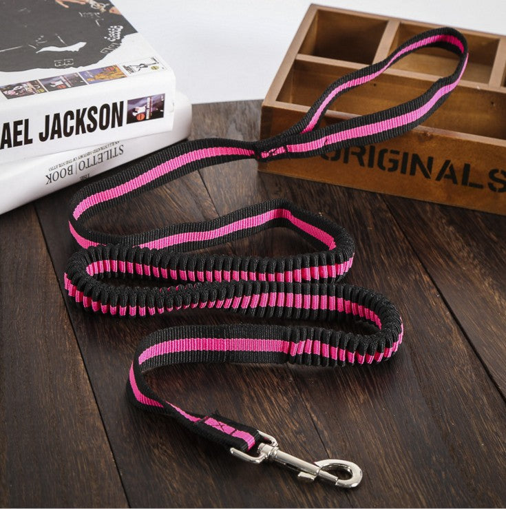 Breathable adjustable dog harness with reflective lead in Red Foam Reflective Lead, close-up detail