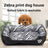 Rectangular cotton dog bed with leopard print Oxford cloth outer