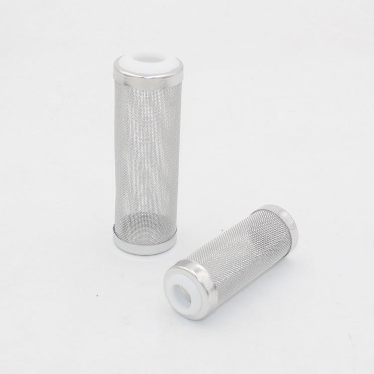 Stainless mesh aquarium filter intake guard with rubber connector, view 5