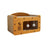 Two tier wooden cat scratching house with doors in natural wood, view 4