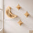 Star and moon cat wall shelves in Moon Bed with Star Platforms