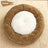 Plush faux rabbit fur pet nest bed for cats in Camel, photo from another angle