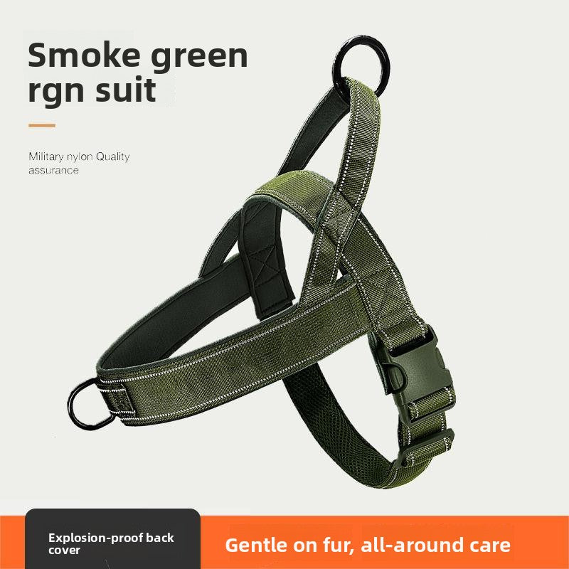Reflective vest harness for medium and large dogs, ideal for everyday use