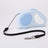 Retractable dog lead with instant brake and flat tape in blue