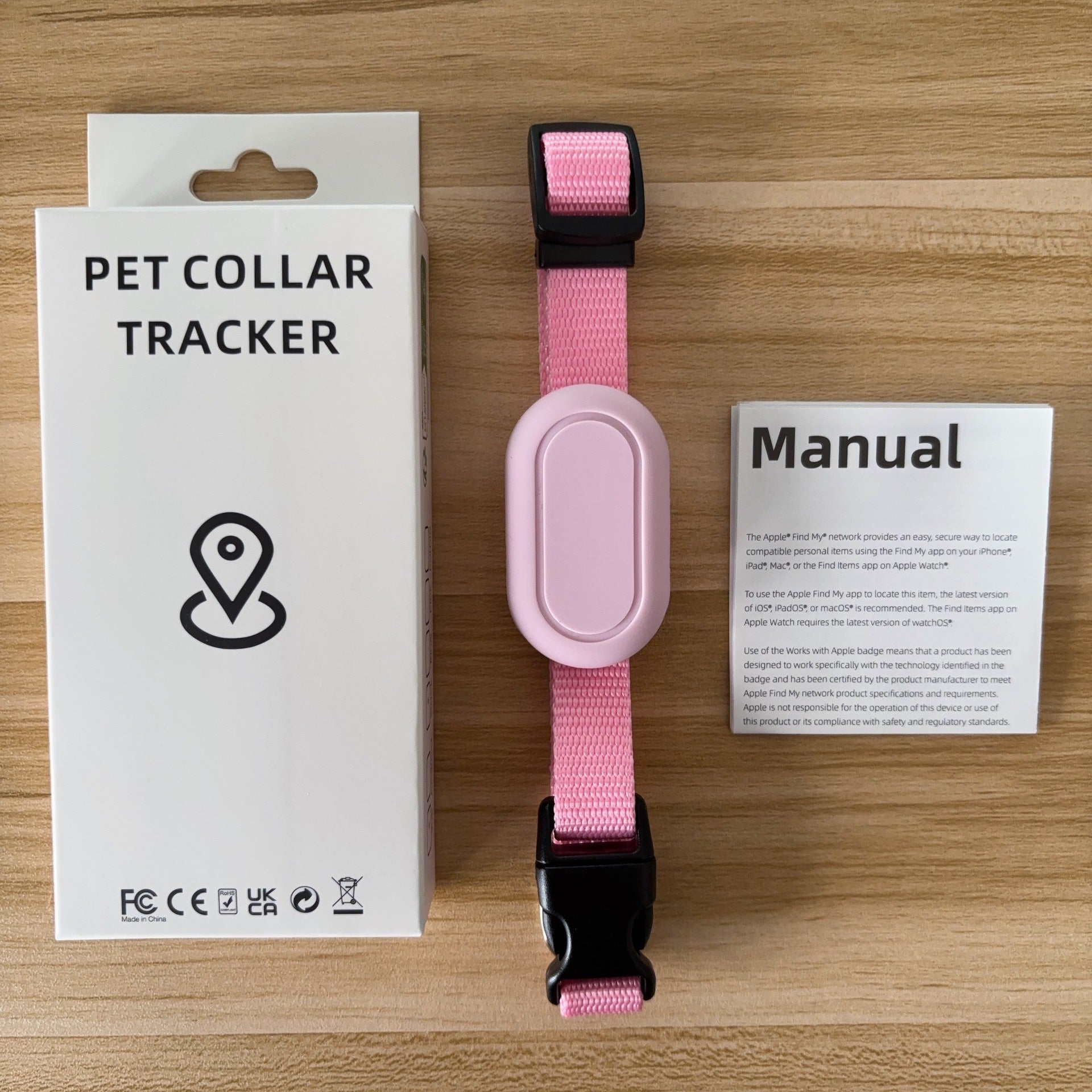 Mini Bluetooth Pet Tracker with Alarm, Anti-Lost Collar Locator