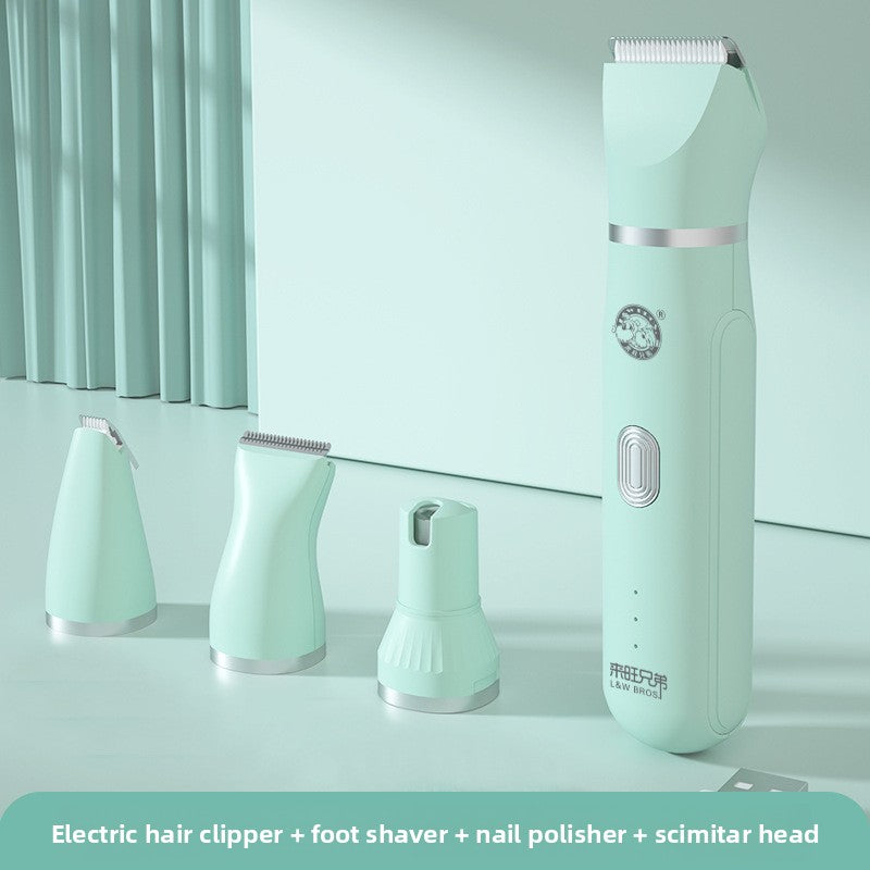 Cordless Dog Clipper Kit with 4 Heads and Nail Grinder, USB