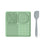 Square green lick mat with scraper for cats and dogs