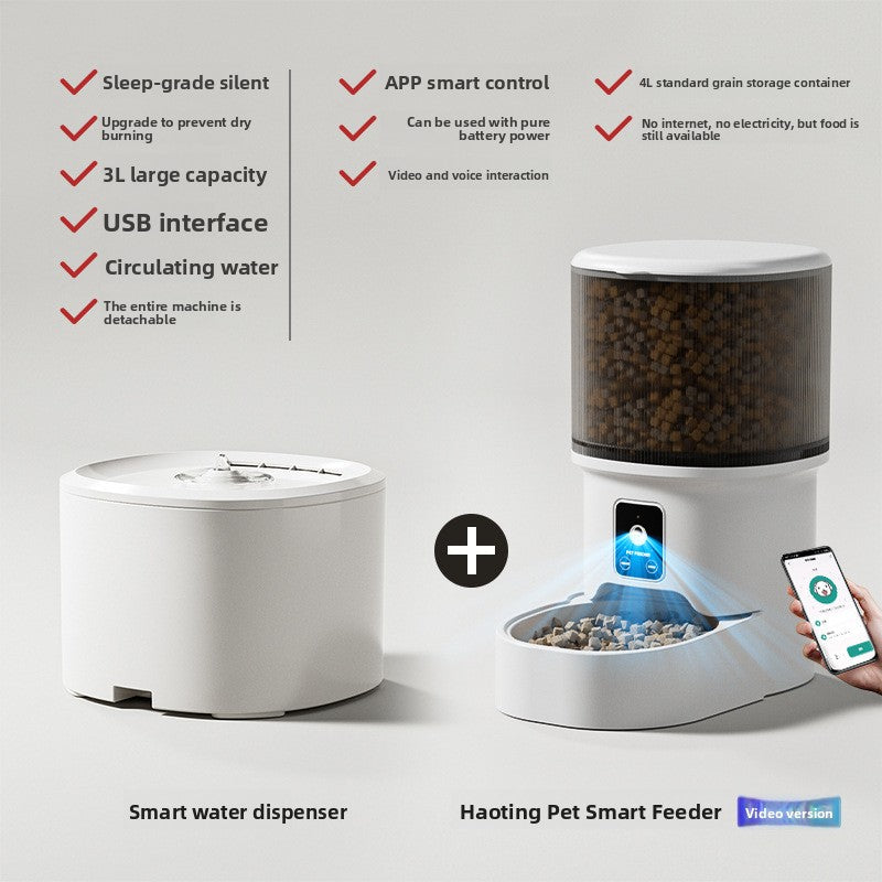 Smart Wi-Fi Automatic Pet Feeder with 4L Capacity, Timer, App Control and Optional Camera