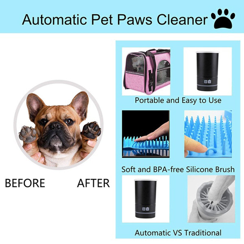 USB Rechargeable Automatic Paw Washer for Dogs and Cats