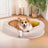Removable washable donut dog bed, main product photo