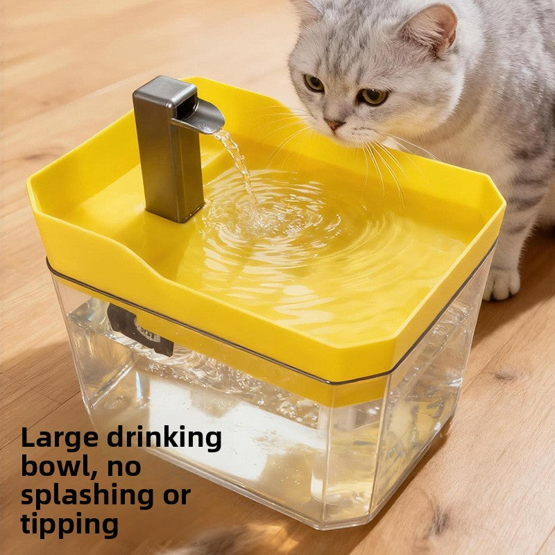 USB Automatic Pet Water Dispenser with Circulating Flow and Replaceable Cotton Filters
