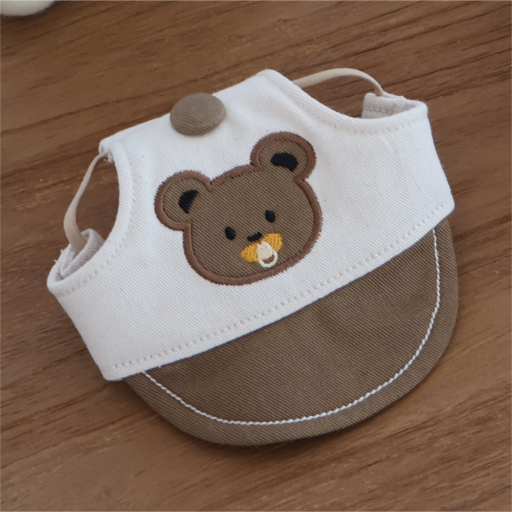 Coffee bear design small dog harness with mini backpack and hat, product image 5