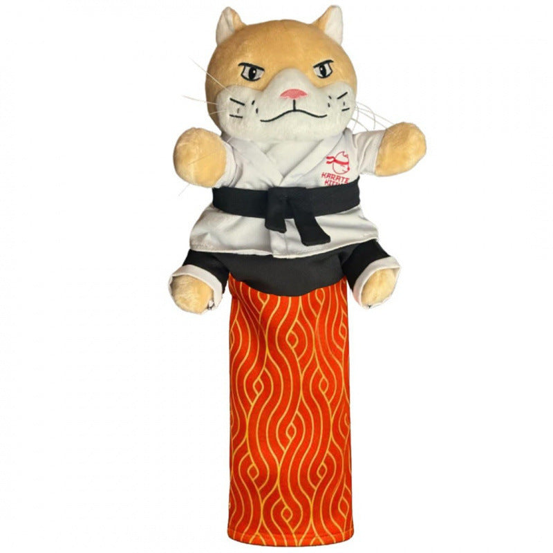 Cat boxing puppet toy with karate doll and gloves - photo 1