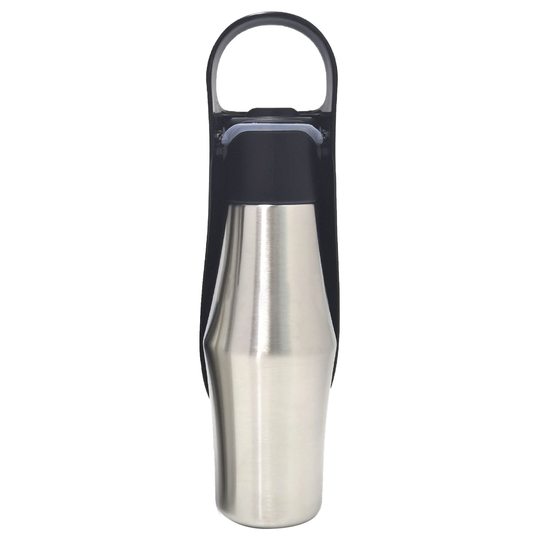 Insulated 750ml stainless steel dog water bottle with bowl, product image 1