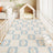 Waterproof PVC dog crate mat in Cloud Blue Grid, size 60 x 120cm