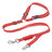 Elastic pet car seat belt lead in black with buffer section