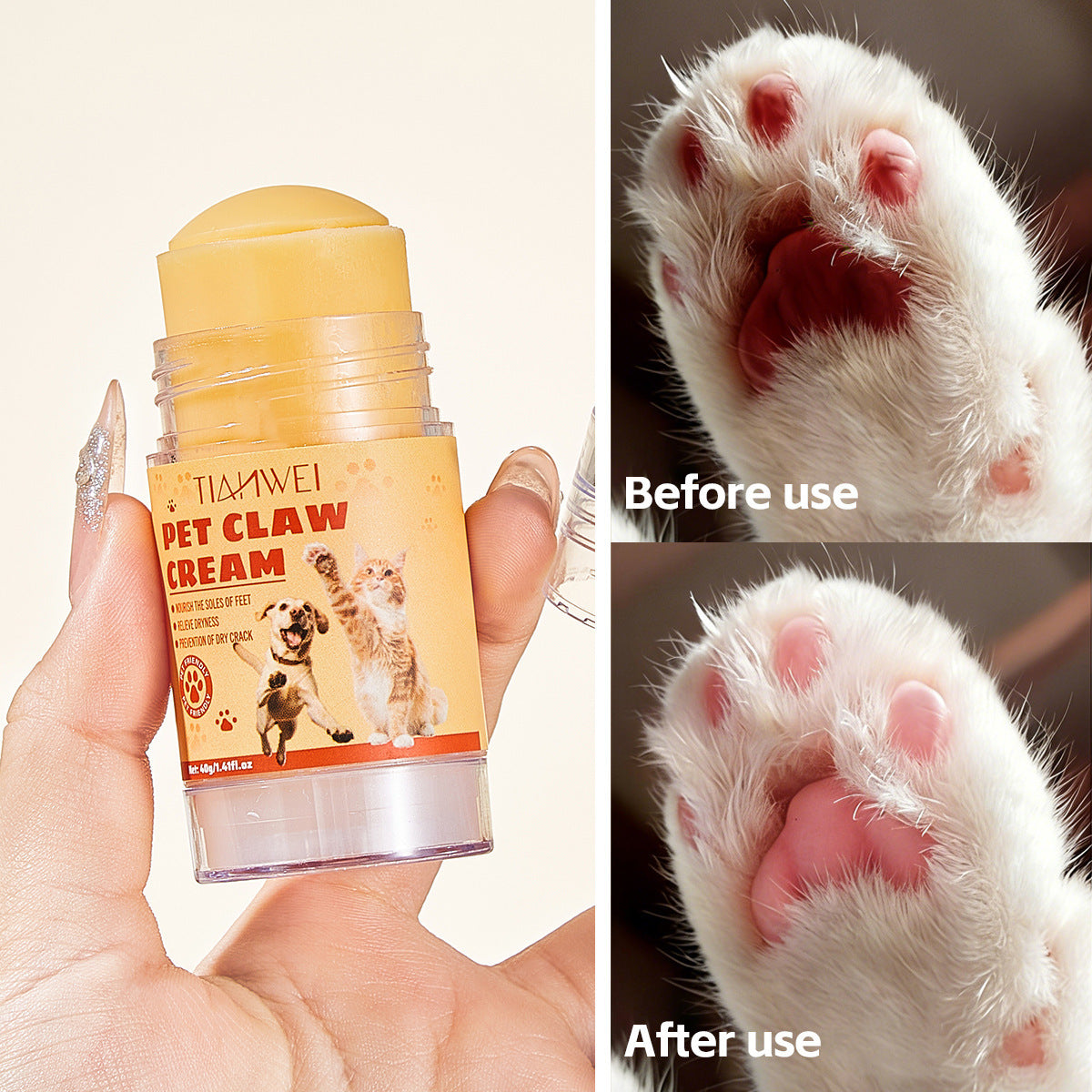 Soothing Paw Care Stick for Dogs and Cats, Softens Dry Pads
