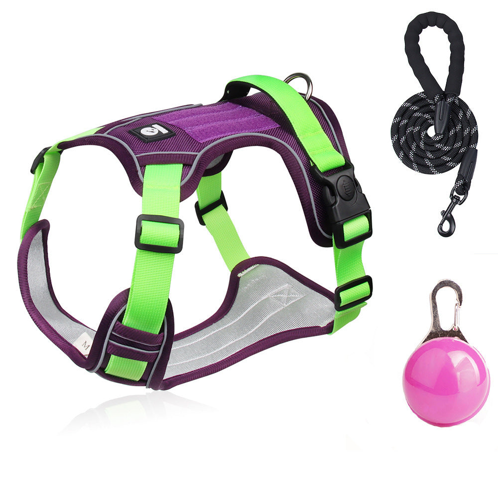 Reflective Oxford dog harness, 4 sizes available from Pet Royale UK