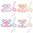 Plaid dog harness and lead with bow, main product photo