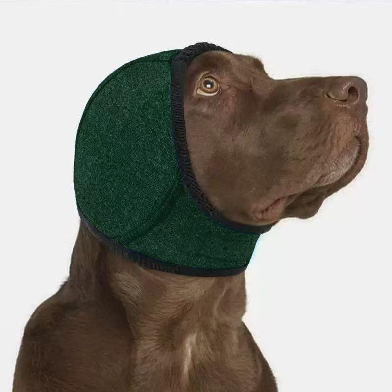 Calming Dog Hood, Neoprene Ear Wrap for Grooming and Noise Anxiety