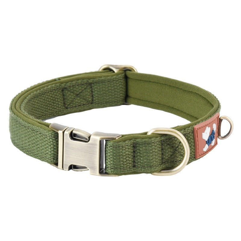 Padded dog collar with cotton lining, available from Pet Royale UK