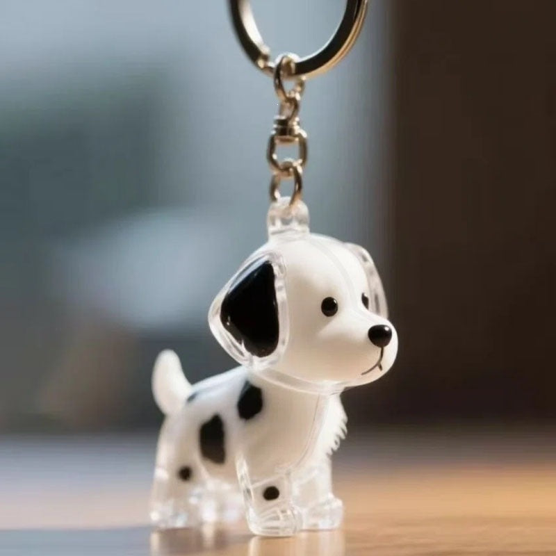 Transparent Animal Hair Memorial Keychain Pendant