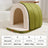 Light grey three sided sponge pet bed, view 9