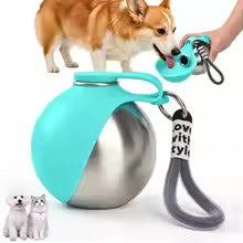 Portable Silicone Pet Water Bottle and Drinking Bowl with Leak-Proof Locking Design