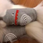 Pair of cotton dog elbow and knee sleeves with shark print, product image 1