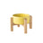 Elevated Ceramic Pet Feeding Bowl with Bamboo Stand, Anti-Spill Base in Five Colours