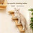 Solid wood wall-mounted cat climbing steps with sisal rope